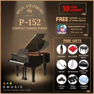 Wilh. Steinberg P152 New Acoustic German Grand Piano (P-152 / P 152 / Wilh.Steinberg / WilhSteinberg)