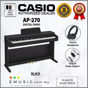 Casio AP-270 Digital Piano Home Black Package (AP270 / AP 270)