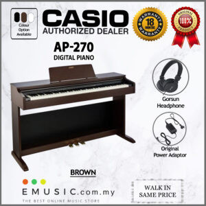 Casio AP-270 Digital Piano Home Brown Package (AP270 / AP 270)