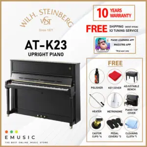 Wilh. Steinberg AT-K23 New Upright German Acoustic Piano (ATK23 / AT K23 / Wilh.Steinberg / WilhSteinberg)