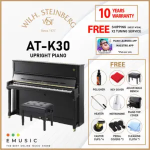 Wilh. Steinberg AT-K30 New Upright German Acoustic Piano (AT-30 / AT30 / Wilh.Steinberg / WilhSteinberg)