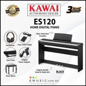 Kawai ES120 88-key Digital Piano Home Portable Electric Piano Keyboard (ES-120 / ES 120)