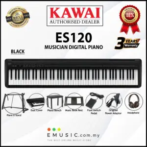 Kawai ES120 88-key Digital Piano Home Portable Electric Piano Keyboard (ES-120 / ES 120)