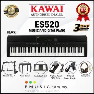 Kawai ES520 88-key Digital Piano Home Portable Electric Piano Keyboard (ES-520 / ES 520)