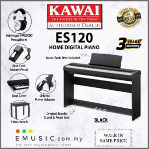 Kawai ES120 88-key Digital Piano Home Portable Electric Piano Keyboard (ES-120 / ES 120)