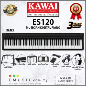 Kawai ES120 88-key Digital Piano Home Portable Electric Piano Keyboard (ES-120 / ES 120)
