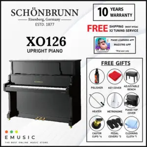 Schönbrunn XO126 New Upright German Acoustic Piano (XO-126 / XO 126 / Schonbrunn)