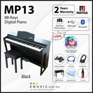 MAYGA MP-13 New 88-Key Digital Piano with Bluetooth Function and Powerful Recording and Playback System MP-13
