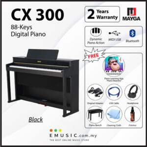 MAYGA CX-300 New 88-Key Digital Piano with Bluetooth Function and Powerful Recording and Playback System