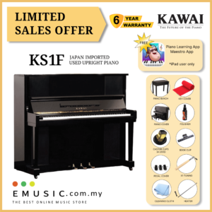 LIMITED OFFER KAWAI KS1F - Used Acoustic Upright Piano Japan Imported Local Refurbish Recon Piano (KS1F)