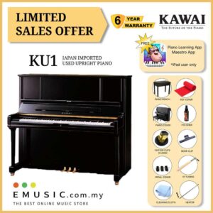 LIMITED OFFER KAWAI KU1 - Used Acoustic Upright Piano Japan Imported Local Refurbish Recon Piano (KU1)