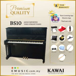 PREMIUM QUALITY Kawai BS10 - Used Acoustic Upright Piano Japan Imported Local Refurbish Recon Piano BS10