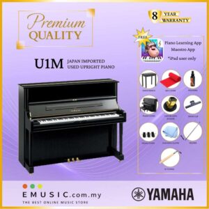 PREMIUM QUALITY YAMAHA U1M - Used Acoustic Upright Piano Japan Imported Local Refurbish Recon Piano U1M