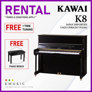 *RENTAL* Kawai K8 Used Acoustic Upright Piano Japan Imported Local Refurbish Recon Piano (K8)