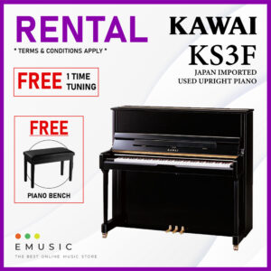 *RENTAL* Kawai KS3F Used Acoustic Upright Piano Japan Imported Local Refurbish Recon Piano (KS3F)