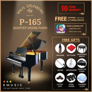 WILH.STEINBERG P-165 Acoustic German Grand Piano (P-165 / P 165 / Wilh.Steinberg / WilhSteinberg)