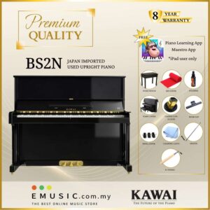 PREMIUM QUALITY Kawai BS2N - Used Acoustic Upright Piano Japan Imported Local Refurbish Recon Piano BS-2N