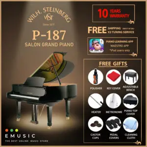Wilh.Steinberg P187 New Acoustic German Grand Piano (P-187 / P 187 / Wilh.Steinberg / WilhSteinberg)