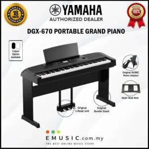 Yamaha DGX-670 88-Keys Portable Grand Digital Piano (DGX 670 / DGX670)
