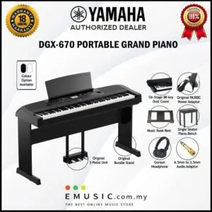 Yamaha DGX-670 88-Keys Portable Grand Digital Piano (Starter Package) (DGX 670 / DGX670)