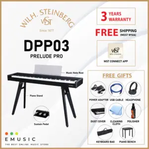 Wilh.Steinberg DPP03 Prelude Pro – Progressive Hammer Action Slim Digital Piano