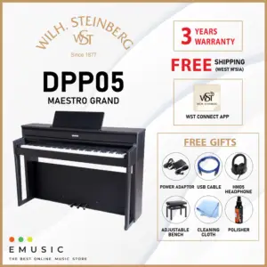Wilh.Steinberg DPP05 Maestro Grand – Premium Progressive Hammer Action Upright Digital Piano