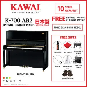 Kawai K700 AR2 (Made in Japan) Acoustic AURES 2 Hybrid Silent Upright Piano (K-700 AR2 / K 700 AR2)