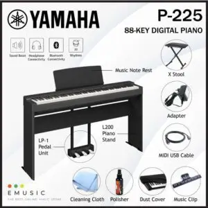 Yamaha P-225 88-key Digital Piano Starter Package (P 225 / P225)