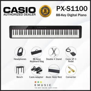 Casio PX-S1100 88-key Digita Piano Portable Package (PXS1100 / PX S1100)
