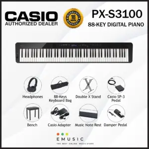 Casio PX-S3100 88-key Digital Piano Portable Package (PXS3100 / PX S3100)